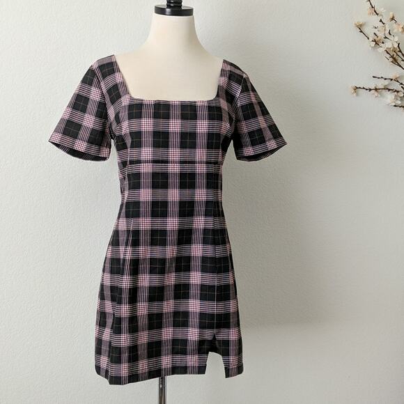 Lulus Extra Credit Plaid Dark Academia Mini Dress - Picture 6 of 11